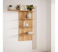 Mensola Verticale 4 Ripiani 132x22x190 Cm Lehman Rovere Vari Colori