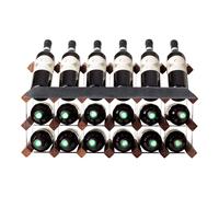 Mensolas Espositore - 18 bottiglie - Pino mordenzato scuro