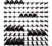 Mensolas Pino dipinto nero - 90 bottiglie