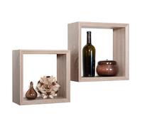 MENSOLE A CUBO DA PARETE SET DI 2 PZ COMPONIBILE IN VARI COLORI MOD. GINEVRA