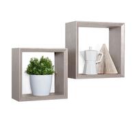 MENSOLE A CUBO DA PARETE SET DI 2 PZ COMPONIBILE IN VARI COLORI MOD. GINEVRA