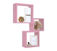 MENSOLE A CUBO DA PARETE SET DI 3 PZ COMPONIBILE VARI COLORI MOD. INCUBO