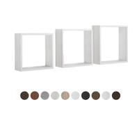 MENSOLE A CUBO DA PARETE SET DI 3 PZ COMPONIBILE VARI COLORI MOD. INCUBO SLIM
