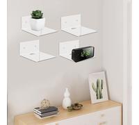 Mensole a muro da 4 pezzi, piccole mensole sospese per il soggiorno della