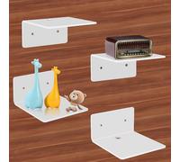 Mensole a muro da 4 pezzi, piccole mensole sospese per il soggiorno della