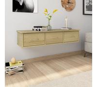 Mensole a parete galleggianti Mensole a parete con cassetti Scaffale Cassetti a Muro Rovere Sonoma 88x26x18,5 cm Truciolato Adatte per camere da letto, bagni, cucine, soggiorni, uffici, sale giochi