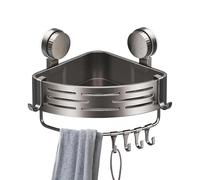Mensole angolari, organizer da bagno, portaoggetti angolare per doccia, da parete, mensola triangolare per doccia, con ventosa, cestino organizer per bagno