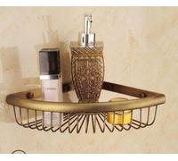 Mensole angolari per Il Bagno Mensola angolare for Doccia da Bagno in Ottone Vintage Dorato a 2 Strati Nizer con scolapiatti Montato a Parete(1 Layer Vintage)
