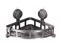 Mensole angolari per parete della doccia, montaggio a senza foratura, 28 cm, scolapiatti triangolari, supporto per vuoto pesante, organizer per shampoo in alluminio, per bagno, dormitorio