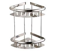Mensole Bagno Mensole da Bagno in Acciaio Inox Ad Angolo A Parete per Cestello Doccia Caddy 2 Ripiani Lucidato Accessori da Bagno