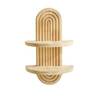 Mensole boho - Supporto da parete in legno, scaffali aperti, design a, stile vintage, decorazione ad arcobaleno - moderno portacandele da parete - moderno - scaffali galleggianti per la E