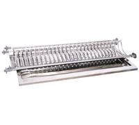Mensole colapiatti in acciaio inox con vaschetta 86 cm