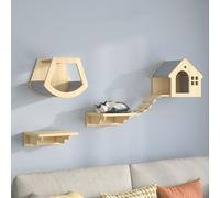 Mensole da arrampicata per gatti, montaggio a parete, con gradini per albero