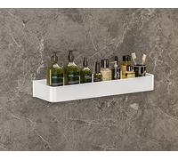 Mensole da bagno bianche semplici 40 cm mensola galleggiante per bagno nization elegante parete rack soluzione salvaspazio per la decorazione domestica