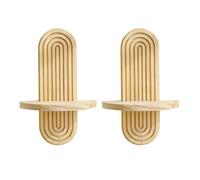 Mensole da parete Boho | 2 pezzi in legno massiccio ad arco moderno e rustico, scaffali galleggianti con arco Boho,per soggiorno, bagno, camera dei bambini, corridoio, ingresso, sala, ufficio e cucina