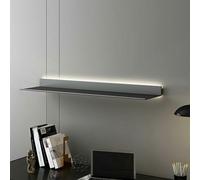 Mensole da parete galleggianti illuminate a LED, in lega di alluminio, design su entrambi i lati, per esporre e riporre libri e bottiglie di vino in modo elegante
