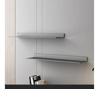 Mensole da parete galleggianti, mensola portaoggetti, design in metallo elegante, materiale metallico resistente, può contenere più oggetti, grigio, 60 x 21 x 7,5 cm - Soluzioni moderne per la