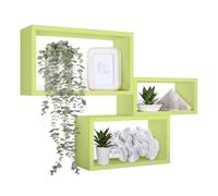 MENSOLE DA PARETE RETTANGOLARI SET DI 3 PZ COMPONIBILE VARI COLORI MOD. TRITTICO