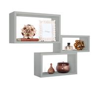 MENSOLE DA PARETE RETTANGOLARI SET DI 3 PZ COMPONIBILE VARI COLORI MOD. TRITTICO