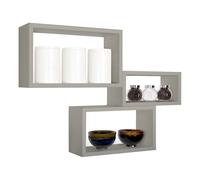 MENSOLE DA PARETE RETTANGOLARI SET DI 3 PZ COMPONIBILE VARI COLORI MOD. TRITTICO
