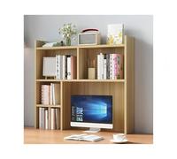 Mensole da scrivania in legno di noce, per ufficio e casa, libreria angolare e soluzione di archiviazione da tavolo, 90 cm, piccola gabbia per una nizzazione efficiente e una decorazione elegante