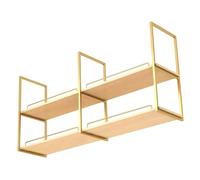 Mensole da soffitto, porta pentole da cucina, mensola da parete galleggiante industriale, espositore da parete in legno a 2 strati, libreria portabottiglie per arredamento casa(120x30x80cm)