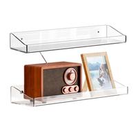 Mensole Fluttuanti per Decorazione Parete | Scaffale Trasparente per la Casa | Mensole Sospese da Soggiorno,per trucco, libri, decorazioni, bottiglie di profumo, action figure, bambole, elettronica, c