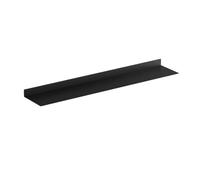 Mensole galleggianti a LED da parete con illuminazione integrata nera, 60 cm, per camera da letto, soggiorno, decorazione per piante, stile moderno per la casa.