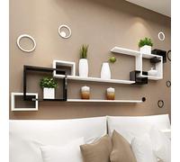 Mensole galleggianti a Parete Cube Intersecting Wall Ledge Display Shelf Lattice Living Room TV Fondale Cabinet