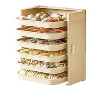 Mensole galleggianti da parete, 6 ripiani, multi-livello, da cucina, in polipropilene bianco, per la casa, design sovrapposto salvaspazio