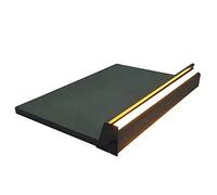 Mensole galleggianti da parete a LED in alluminio nero con illuminazione, perfette per bagno, cucina, camera da letto, 120 x 20 cm, soluzione decorativa moderna