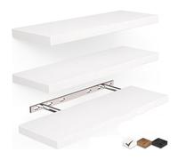 Mensole galleggianti da parete, mensole da bagno montate a parete per cucina, camera da letto, portaoggetti da bagno sopra WC, libreria da appendere per la decorazione della casa soggiorno bianco