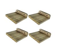 Mensole galleggianti da parete, mini espositore da 12,7 cm, per decorazione da parete e stoccaggio per Bedroo 4, set da parete in legno