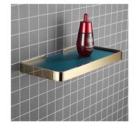 Mensole galleggianti in metallo verde e oro, montaggio a parete, per bagno, cucina e libri, include viti per una facile installazione, ideale per shampoo e collezioni