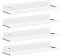 Mensole Galleggianti per Parete, Pacco Da 4 Scaffali in Plastica Bianco 38 Cm De