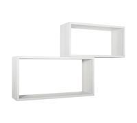 Modularredo Mensole da muro BIS Rettangolo Bislungo Rovere sbiancato 70x35/60x30 cm 2 pz