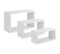 Mensole in legno tre misure bianco Bianco