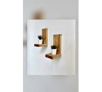 Mensole legno porta oggetti scaffale verticale design minimal moderno 2 Mensole