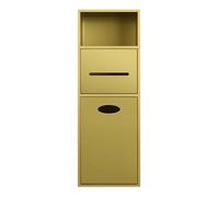 Mensole Per Doccia In Acciaio Inox 304, Nere, Per Bagno, Alcova, Portaoggetti, Portaoggetti Per Wc, Cestino, Porta Asciugamani Di Carta, Porta Shampoo Impermeabile, Oro, (L X A X P) 20 X 63 X 13,5 Cm