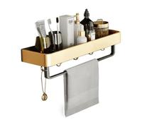Mensole per Doccia Mensola portaoggetti for doccia con barra portasciugamani, organizer for doccia a parete con gancio, moderno portaoggetti for doccia in alluminio for bagno e cucina Mensole Doccia(3