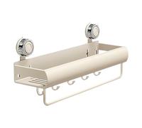 Mensole per doccia - Portaoggetti a con portasciugamani e ganci, moderno organizer per il bagno | Supporto da parete per piastrelle in vetro, portaoggetti da cucina per sapone in stoffa, bagno