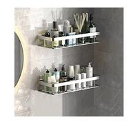 Mensole per Doccia Rack di stoccaggio Lavabo da toilette Doppio strato Scaffale di stoccaggio semplice Bancone da cucina Scaffale di stoccaggio in metallo Scaffale di stoccaggio perforato a parete Men