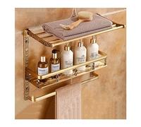 Mensole per Doccia Scaffale Portaoggetti for Bagno Domestico, Scaffale Portaoggetti Da Parete In Metallo A Doppio Strato Scaffale Portaoggetti In Metallo Con Portasalviette Non C'è Bisogno Di Praticar