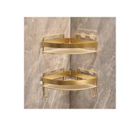 Mensole per il bagno, Confezione da 2 contenitori for doccia angolari con ganci, mensole for doccia triangolari montate a parete, organizer for doccia in acrilico senza foratura con recinzione metalli