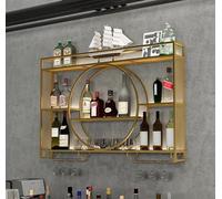 Mensole per vino montate a parete, portabottiglie capovolto Portabicchieri da vino appeso in ferro semplice, appendiabiti per calici Piante moderne Foto Espositore per vino Supporto per cuci