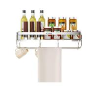 Mensole Portaoggetti da doccia staccabile in acciaio inox con barra portasciugamani - Nessuna perforazione for bagno e cucina Accessori per il bagno(20cm)