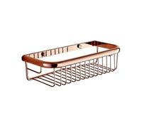 Mensole Portaoggetti for doccia, mensole for doccia in rame montate a parete, organizer for cestello portaoggetti for doccia in oro rosa for bagno con doccia interna Accessori per il bagno(45 cm)