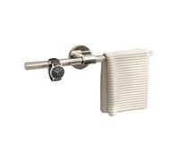 Mensole Portasciugamani in acrilico montato a parete, portasciugamani moderno di lusso con base rotonda singola, portasciugamani senza foratura for bagno, cucina, balcone Accessori per il bagno(Silver