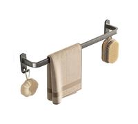 Mensole Portasciugamani, portasciugamani da bagno montato a parete con 2 ganci, portasciugamani in alluminio senza foratura, portasciugamani moderno for la casa, salvaspazio Accessori per il bagno(70c