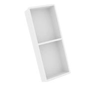 Mensole quadrate da parete per doccia, in acciaio inox 304, per shampoo, sapone e articoli da toeletta, design a alcova, non sono necessarie piastrelle, 320 x 320 x 125 mm, finitura bianca